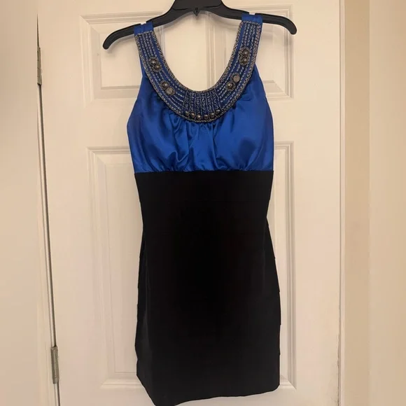 Trixxi Royal Blue and Black Dress - Picture 1 of 6